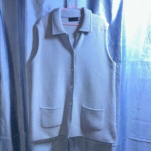 Mammut Light blue Collared sleeveless Vest size 42 100% wool